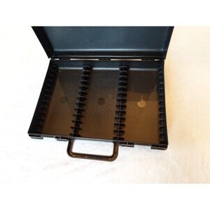 VINTAGE  CLIK CASE CASSETTE CASE TAPES 36 STORAGE CASE TRAVEL TOTE BLACK 1995
